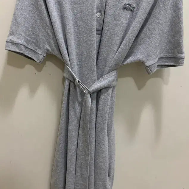 [BUNJANG] Lacoste Women's Grey Belted Polo Dress - Size S / 라코스테 카라 원피스 s