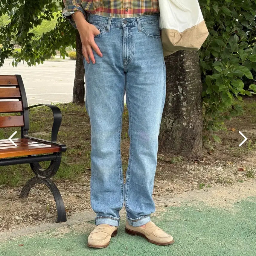 [BUNJANG] Levi's 505 Lightweight Linen Blend Denim Pants (Size 28) / 새상품:) 리바이스 505 라이트웨이트 린넨 데님팬츠 28사이즈
