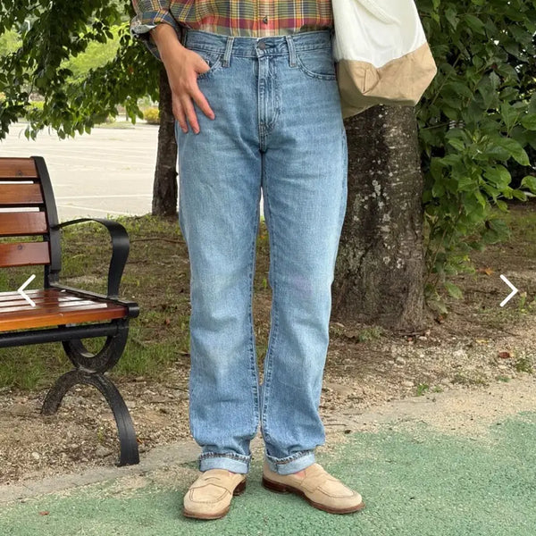 [BUNJANG] Levi's 505 Lightweight Linen Blend Denim Pants (Size 28) / 새상품:) 리바이스 505 라이트웨이트 린넨 데님팬츠 28사이즈