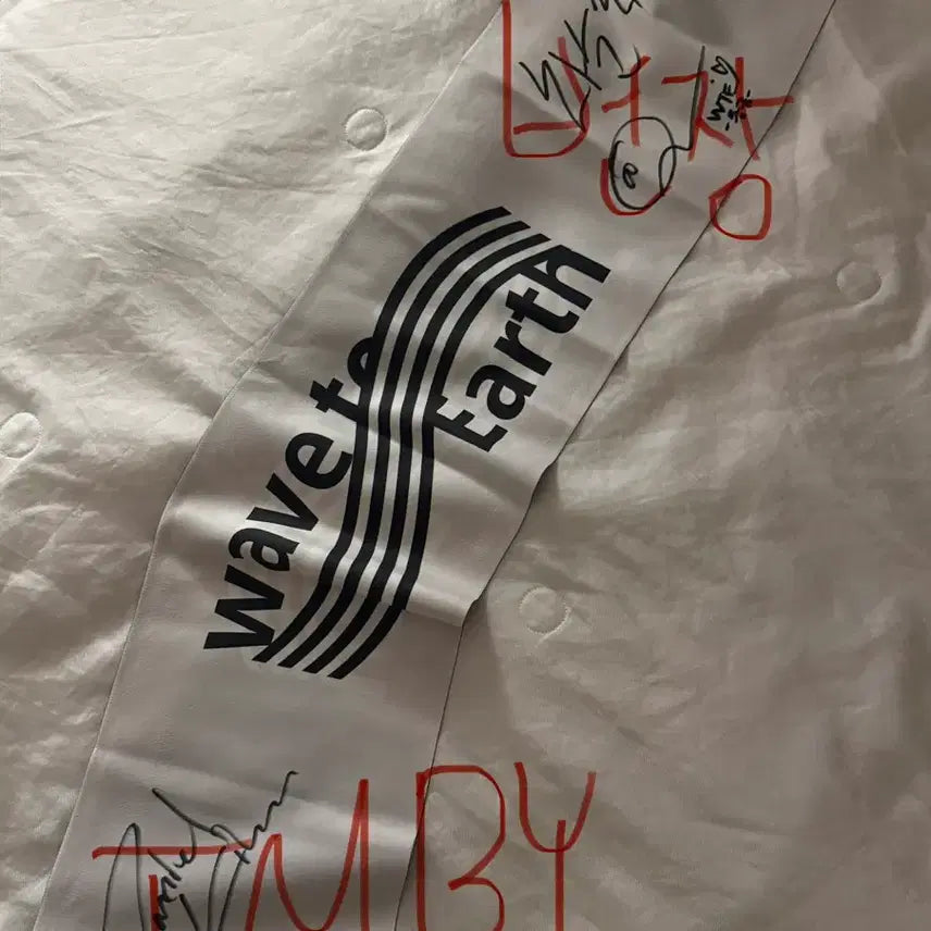 [BUNJANG] wave to earth Signed Slogan / 웨이브투어스 wave to earth 싸인 슬로건 양도 lp