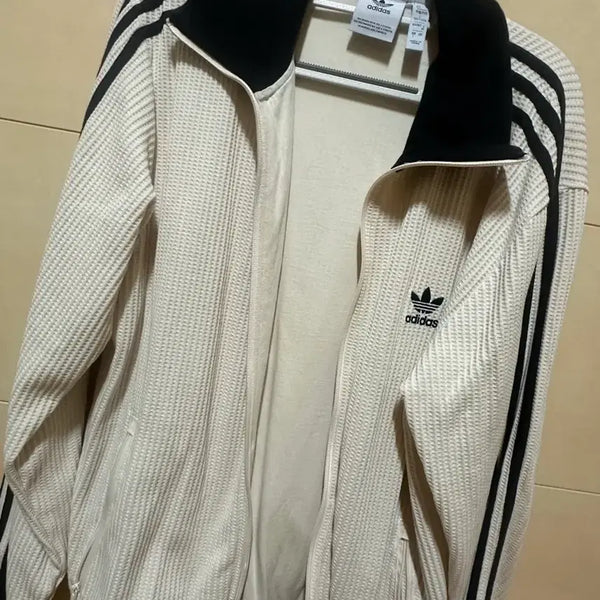 [BUNJANG] Adidas Women's Beckenbauer Waffle Track Top Wonder White / 아디다스 여성 와플 베켄바우어 트랙탑 원더 화이트