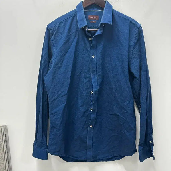 [BUNJANG] Zara Men's Long Sleeve Shirt Navy (Size 100) / [만원빈티지 최저가] ZARA 셔츠 남성 긴팔 네이비 100