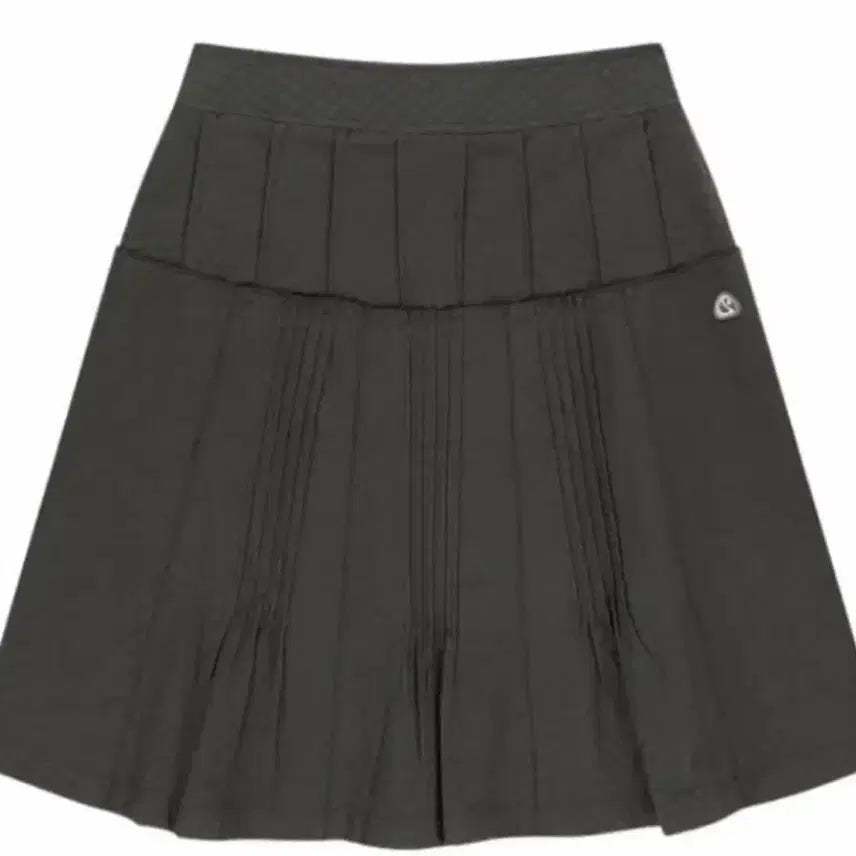 [BUNJANG] KOSEIO Flower Pintuck Skirt Charcoal Size 2 / 코이세이오 플라워 핀턱 스커트 차콜 2