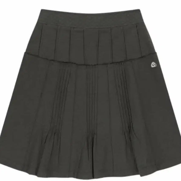 [BUNJANG] KOSEIO Flower Pintuck Skirt Charcoal Size 2 / 코이세이오 플라워 핀턱 스커트 차콜 2