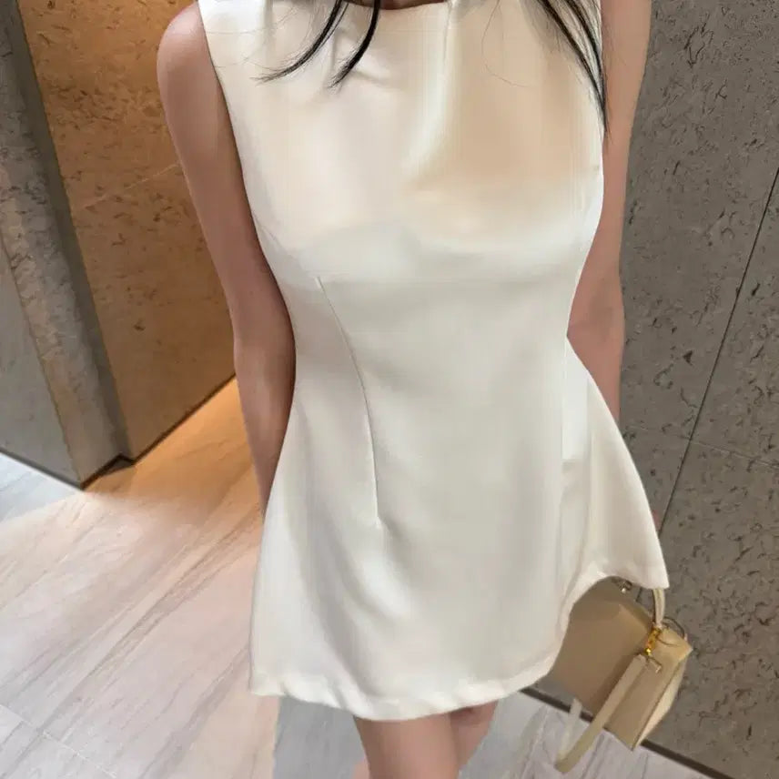 [BUNJANG] Satin Mini Dress / 새틴미니원피스