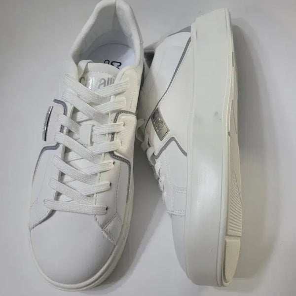 [BUNJANG] Cavalli Class White Sneakers / CAVALLI CLASS. 화이트 스니커즈. 미착.