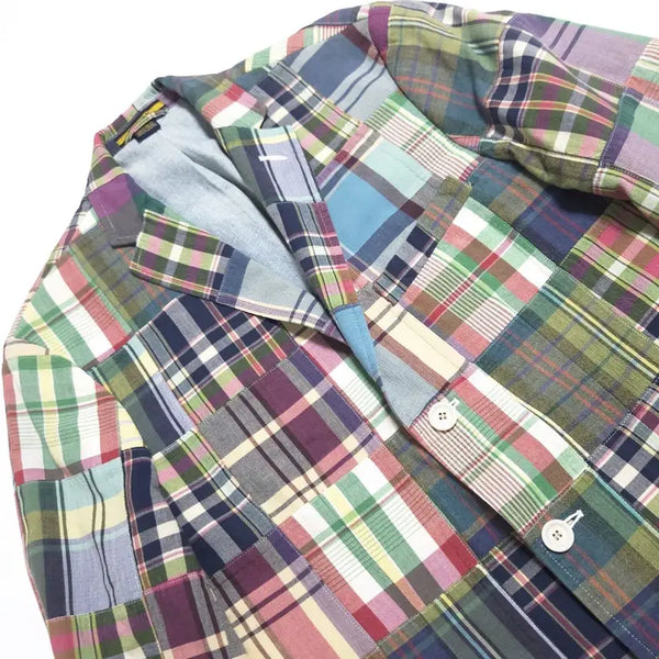 [BUNJANG] Polo Ralph Lauren Patchwork Madras Rugby Jacket / 폴로 럭비 랄프로렌 패치워크 마드라스 자켓