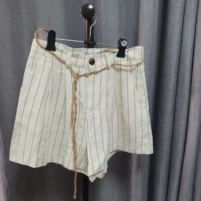 [BUNJANG] 55 Linen Stripe Shorts / 55린넨 스트라이프 반바지