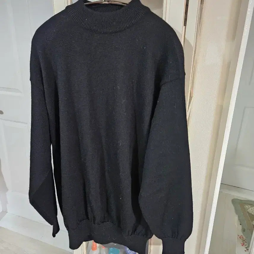 [BUNJANG] Black Wool 100 Turtleneck Knit / 블랙 목폴라 울니트100