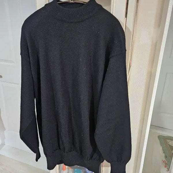[BUNJANG] Black Wool 100 Turtleneck Knit / 블랙 목폴라 울니트100