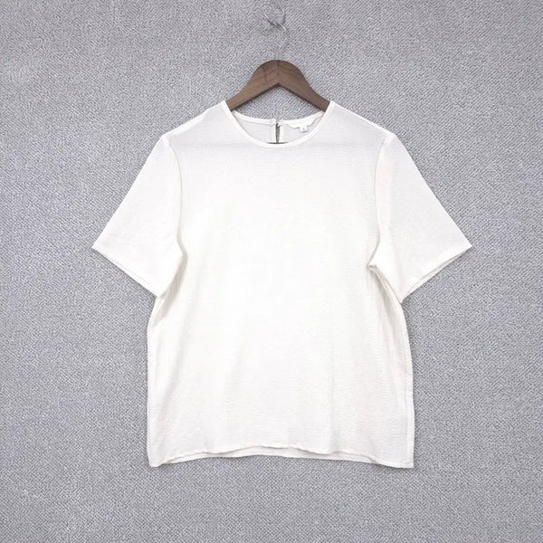 [BUNJANG] Jemma World Seersucker Summer Short Sleeve Blouse / 젬마월드[MMMM] 여성 시어서커 썸머 반팔 블라우스 66