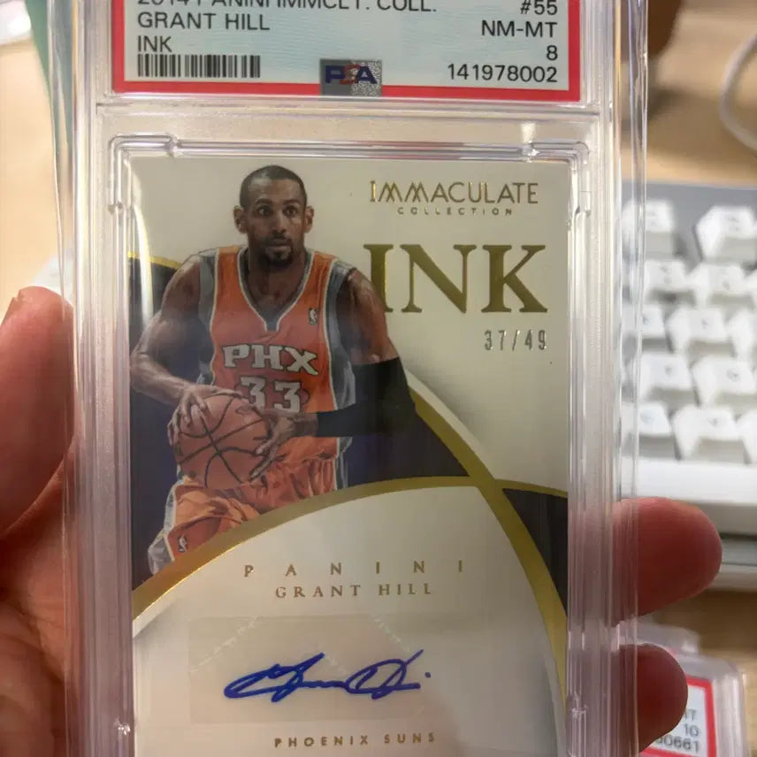 [BUNJANG] 2014 Panini Impeccable Grant Hill Auto 37/49 PSA 8 Graded Card / 2014 파니니 임페커블 그랜트 힐 오토 37/49 PSA8