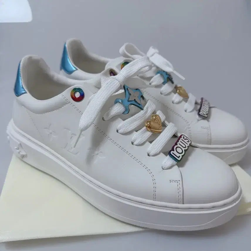[BUNJANG] Louis Vuitton Timeout Sneakers Sky Blue Size 38 / (정품 실착 딱 한번)루이비통 타임아웃 스니커즈 38 하늘색