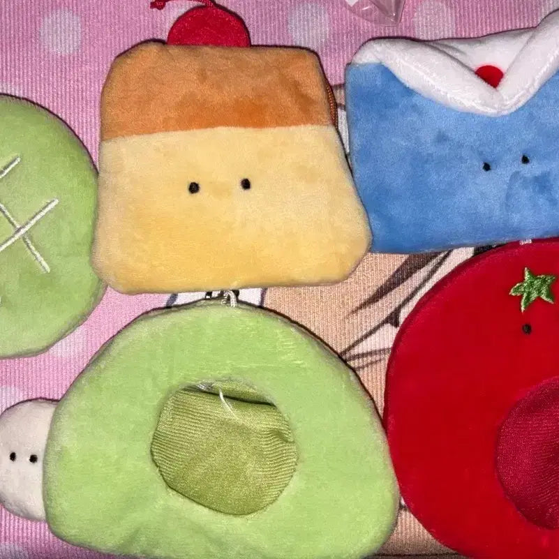 [BUNJANG] Daiso Tomato Soda Pudding Turtle Pouch Bundle Set / (일괄) 다이소 토마토 소다 푸딩 거북이 지갑 파우치