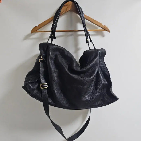 [BUNJANG] Sandro Genuine Italian Natural Cowhide Leather 2-Way Shoulder & Crossbody Bag with Dust Bag / [정품/이탈리아제] 산드로(Sandro) 천연소가죽 숄더&크로스백 (더스트백 포함