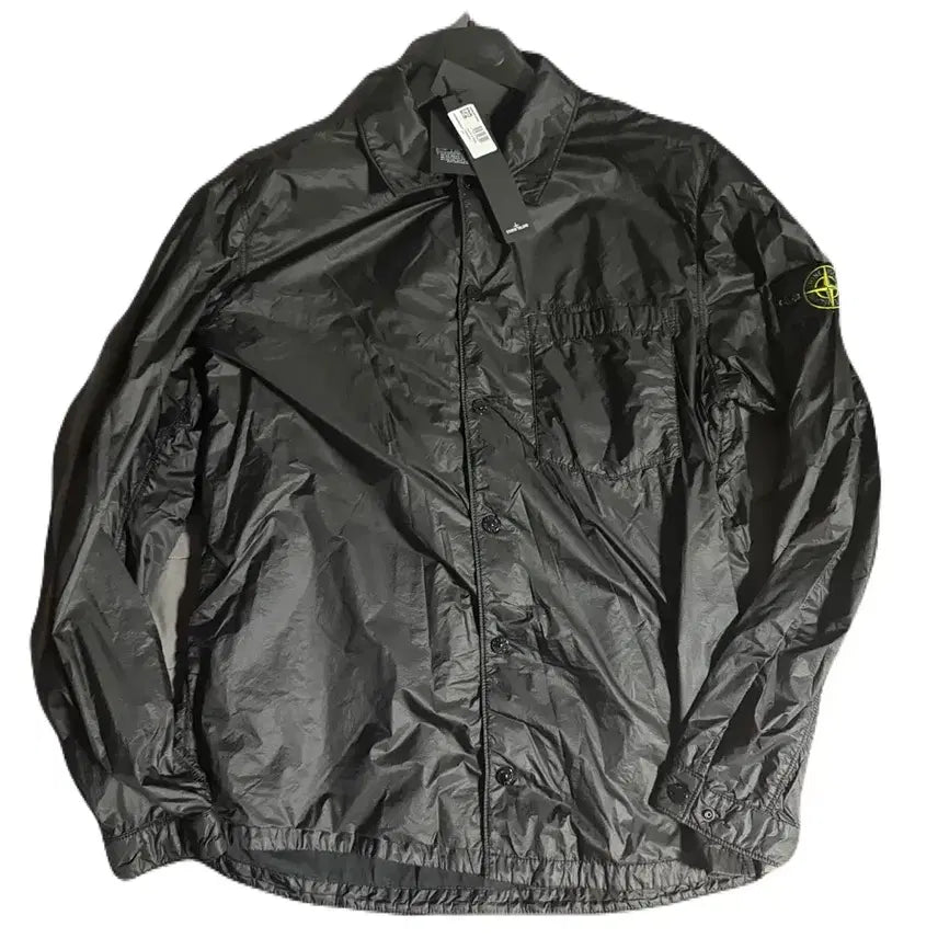 [BUNJANG] Stone Island 23ss Micro Yarn Overshirt Black L / 스톤아일랜드 23ss 마이크로 얀 오버셔츠 블랙 L