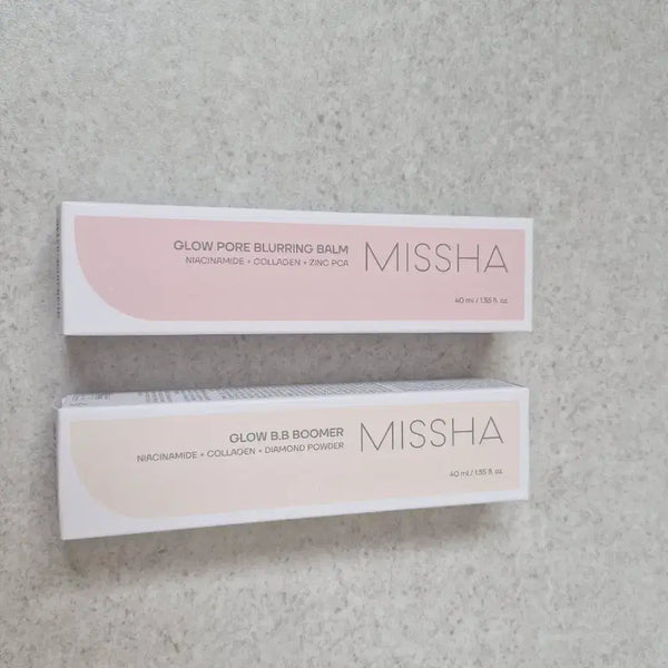 [BUNJANG] Missha Glow Pore Blurring Balm 40ml & Glow BB Boomer (New, Sealed) / (새상품 미개봉) 미샤 글로우 포어 블러링밤 40ml 글로우 비비부머