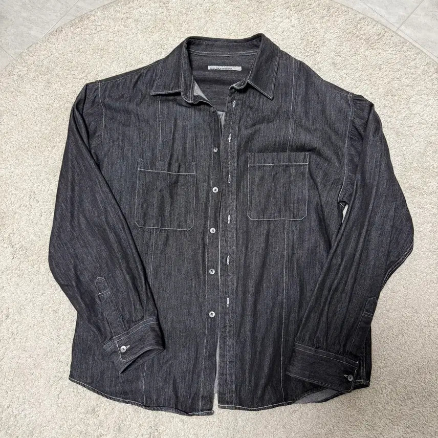 [BUNJANG] Beslow Black Denim Shirt XL / 비슬로우 데님셔츠 블랙 XL 사이즈