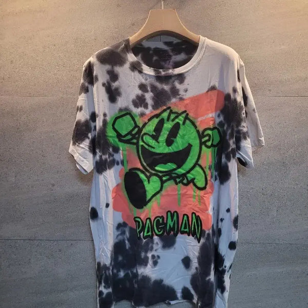 [BUNJANG] Pac-Man Tie-Dye T-Shirt / Pac-Man 타이 다이. 반팔티!