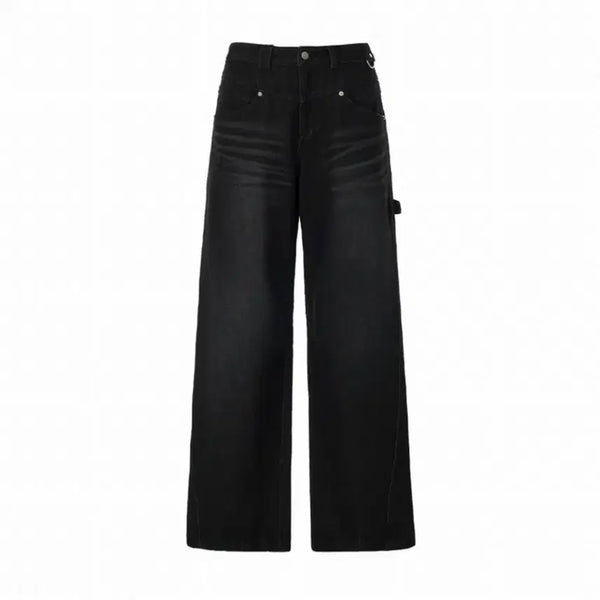 [BUNJANG] Nache Washed Denim Black Jeans / nache 나체 하이라이트 워시드진 블랙