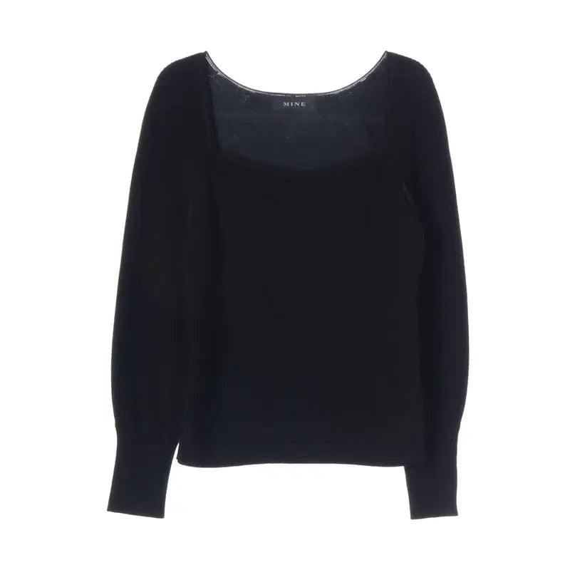 [BUNJANG] MINE Square Neck Long Sleeve Knit - Size F / MINE 스퀘어넥 롱스리브 니트 F
