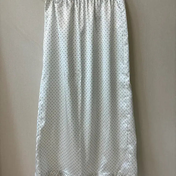 [BUNJANG] Mazone Dot Midi White Skirt / 마조네 도트 미디 화이트 스커트 O
