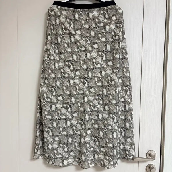 [BUNJANG] LECOREMAN Snake Pattern Skirt / 르꼬르망 스네이크 패턴 스커트