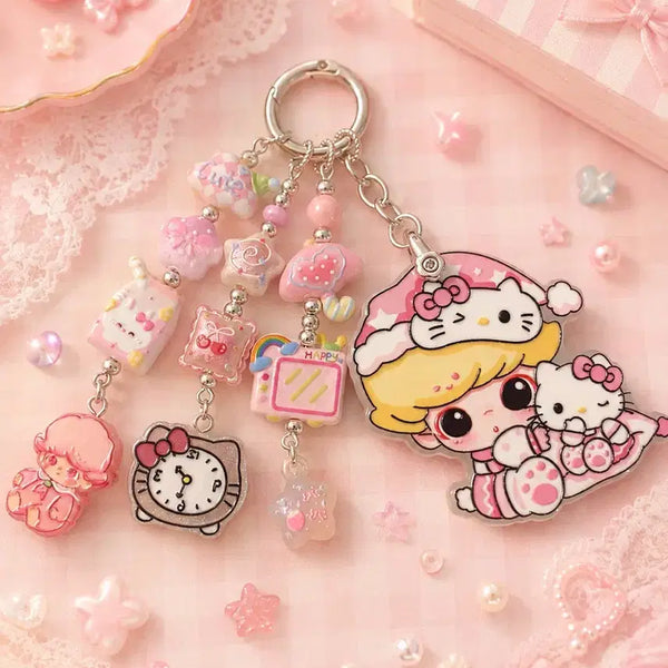 [BUNJANG] Dimu Jade King Size Handmade Bead Keychain / 디무 옥 대왕 아크릴 핸드메이드 비즈 키링