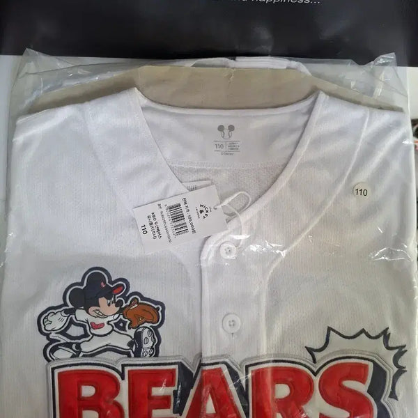 [BUNJANG] Doosan Bears Disney Mickey Mouse Collaboration Official Uniform (110) / [새상품/110] 두산베어스 디즈니 미키마우스 콜라보 공식 유니폼 택채