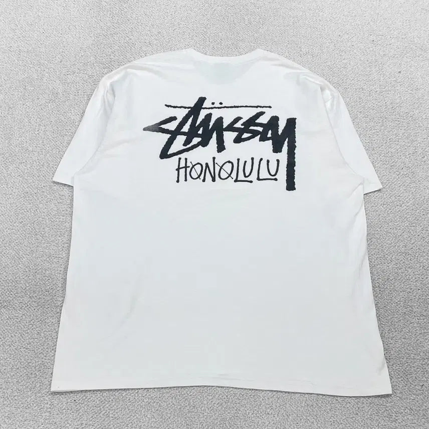 [BUNJANG] Stussy Honolulu T-Shirt White / 스투시 Stussy 호놀룰루 반팔티 화이트
