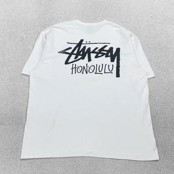 [BUNJANG] Stussy Honolulu T-Shirt White / 스투시 Stussy 호놀룰루 반팔티 화이트