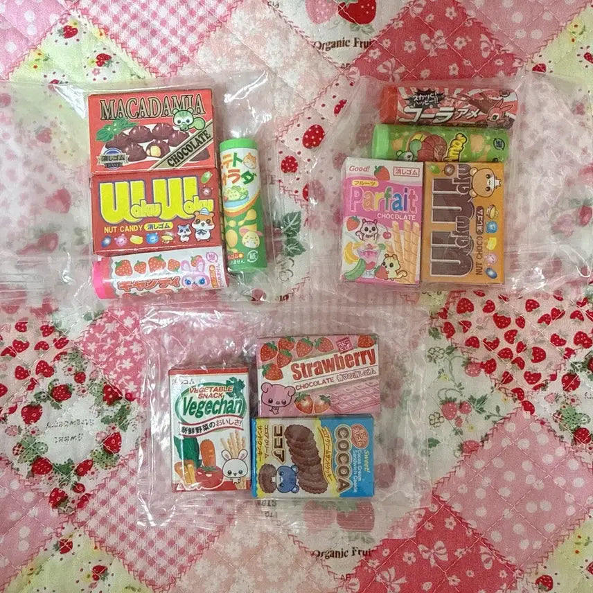 [BUNJANG] Heisei Era Miniature Snack Eraser / 고전 헤이세이 미니어처 간식 지우개