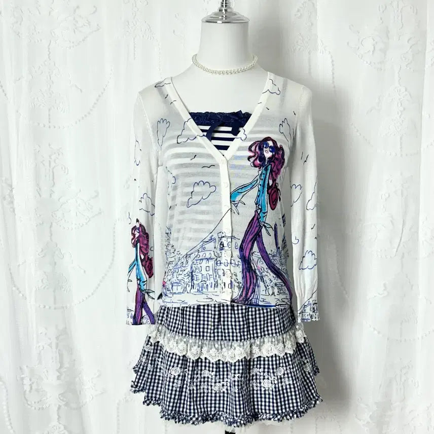 [BUNJANG] Axzfarm Marine Kitsch Lovely Blue Coordinate Set / 엑시즈팜 마린 키치러블리 블루 코디세트