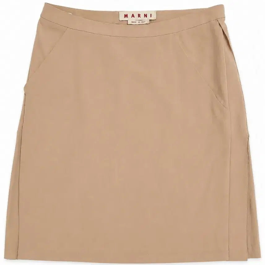 [BUNJANG] Marni 100% Silk Skirt Beige / 마르니 베이지색 실크 스커트