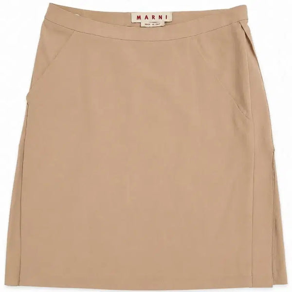 [BUNJANG] Marni 100% Silk Skirt Beige / 마르니 베이지색 실크 스커트