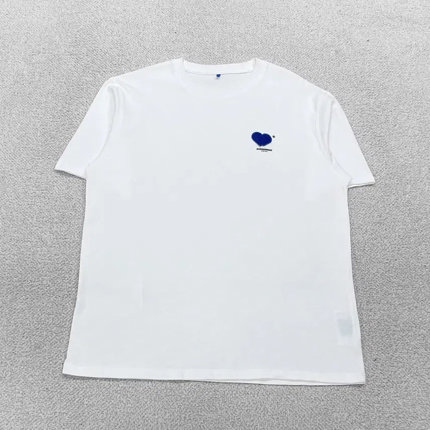 [BUNJANG] Ader Error Twin Heart Small Logo T-shirt White / 아더에러 트윈 하트 스몰 로고 반팔티 화이트