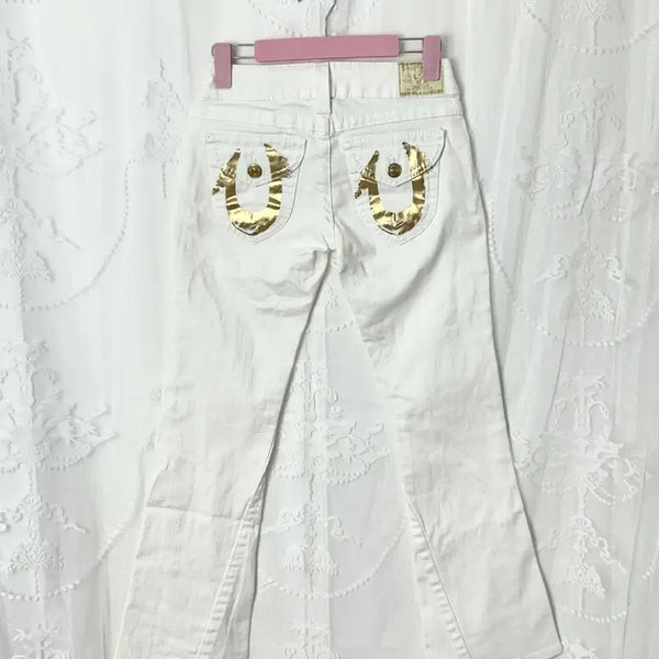 [BUNJANG] True Religion White Gold Bootcut Pants / 트루릴리젼 화이트골드 부츠컷 팬츠