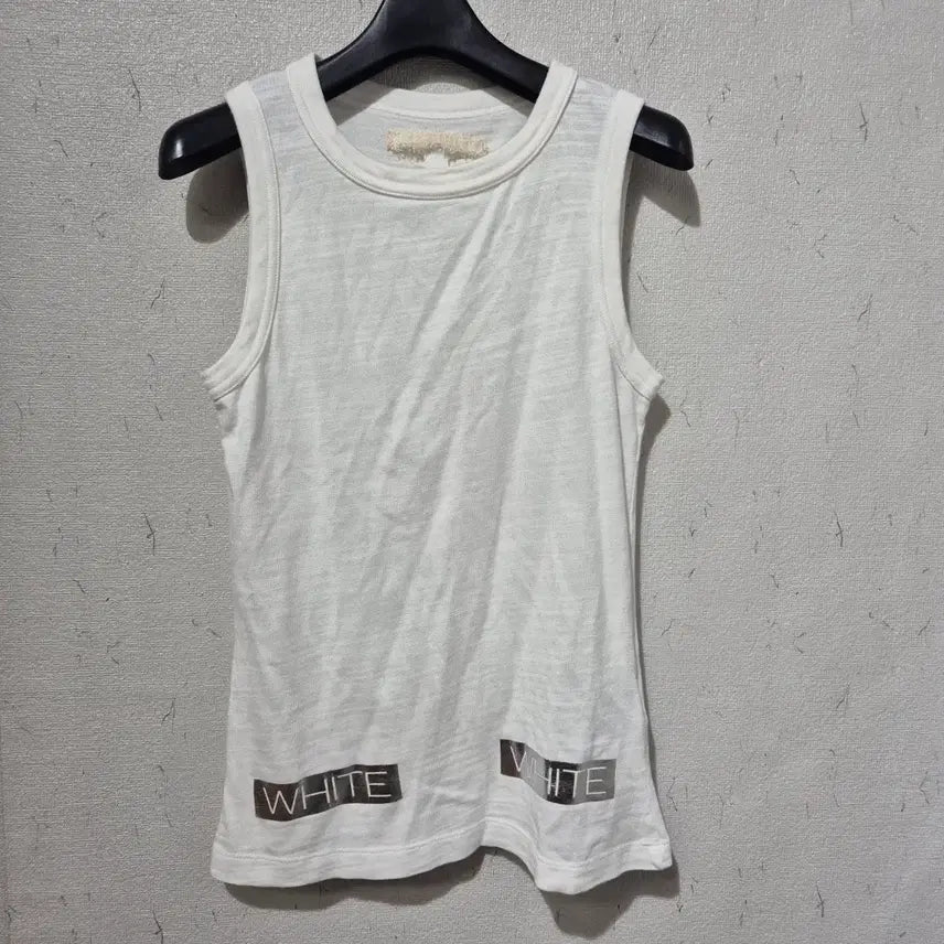 [BUNJANG] Off-White White Sleeveless T-shirt / 오프화이트 반팔 나시 흰색