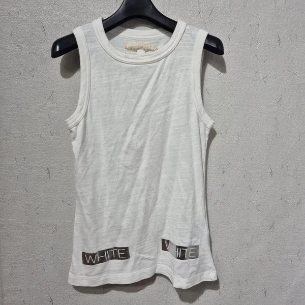 [BUNJANG] Off-White White Sleeveless T-shirt / 오프화이트 반팔 나시 흰색