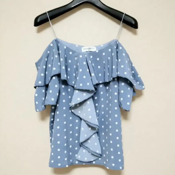 [BUNJANG] Summer Cropped Sleeveless Blouse / 새상품 44 55 66 뷔스띠에 블라우스 여름 여성 나시 크롭 탑 새제품