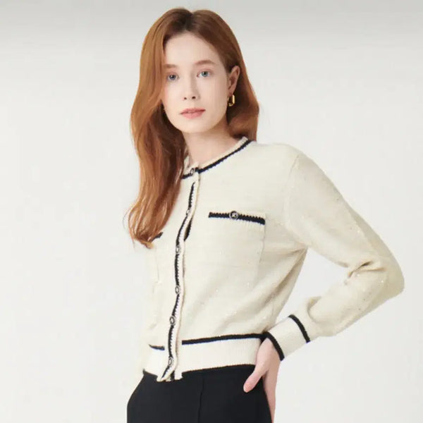 [BUNJANG] De valeur Racoon Wool Sequin Cardigan / 드벨르(De valeur) 라쿤울 시퀸 가디건 프리사이즈 새상품