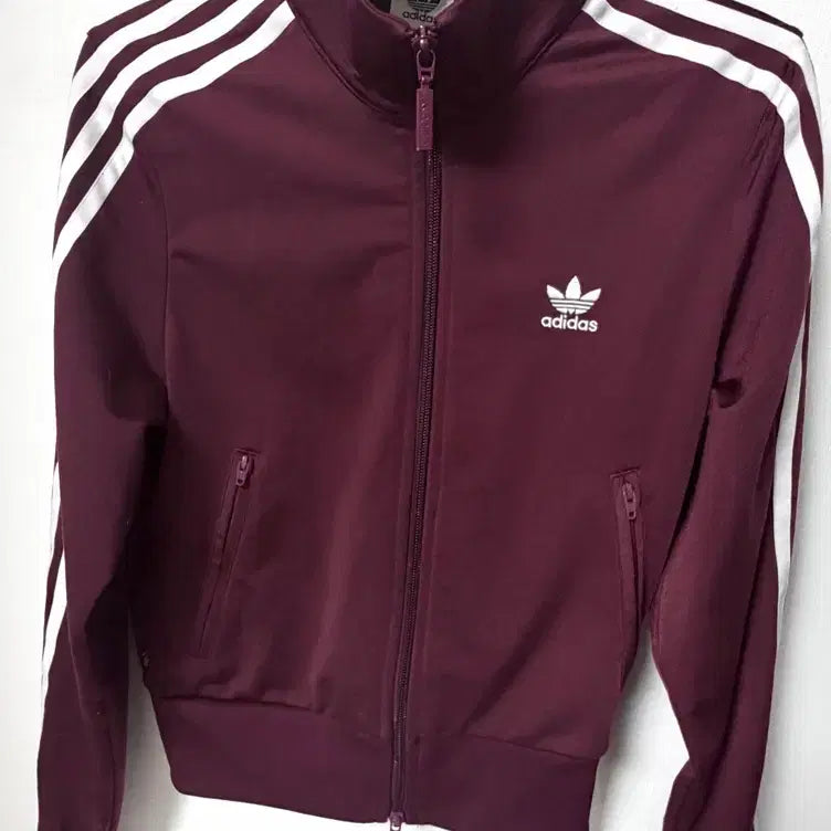 [BUNJANG] Adidas Firebird Cropped Track Top Burgundy IB7406 / 아디다스 파이어버드 크롭 IB7406 버건디 트랙탑 져지집업 85/XS