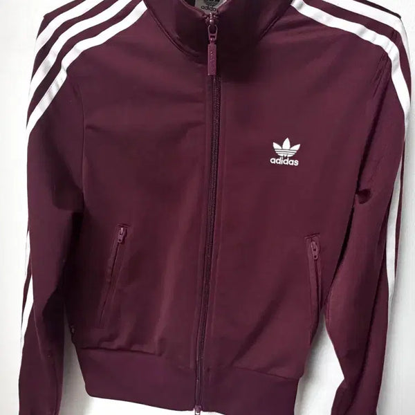 [BUNJANG] Adidas Firebird Cropped Track Top Burgundy IB7406 / 아디다스 파이어버드 크롭 IB7406 버건디 트랙탑 져지집업 85/XS
