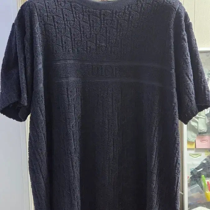 [BUNJANG] Dior Oblique Jacquard Short Sleeve Knit Navy / 디올 오블리크 자카드 반팔 니트 네이비
