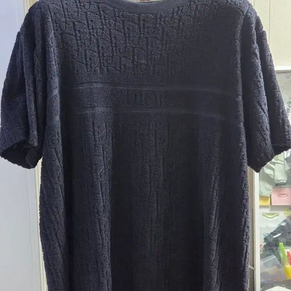[BUNJANG] Dior Oblique Jacquard Short Sleeve Knit Navy / 디올 오블리크 자카드 반팔 니트 네이비