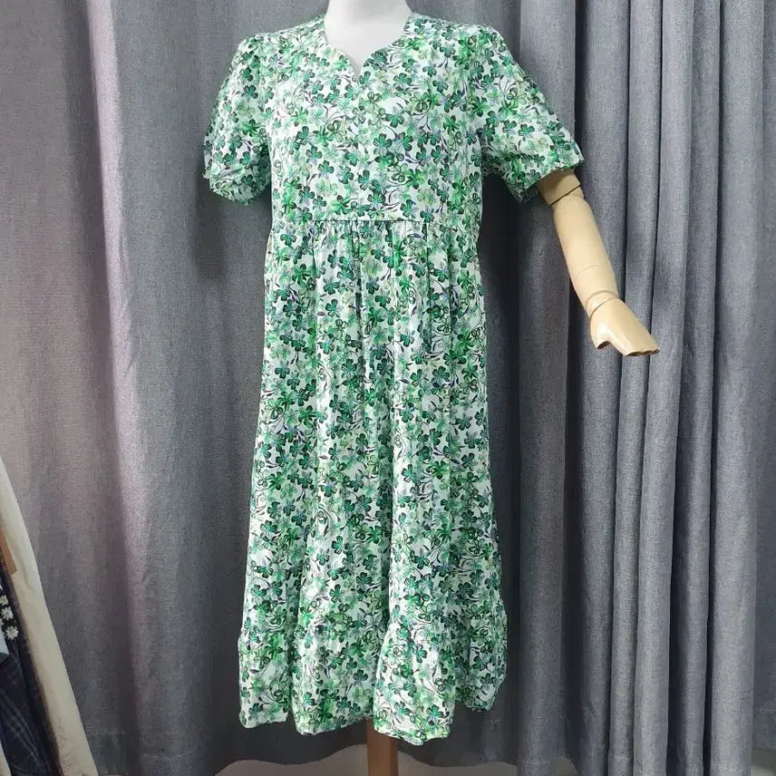 [BUNJANG] Green Floor Long Dress / 그린 플로어 롱 원피스