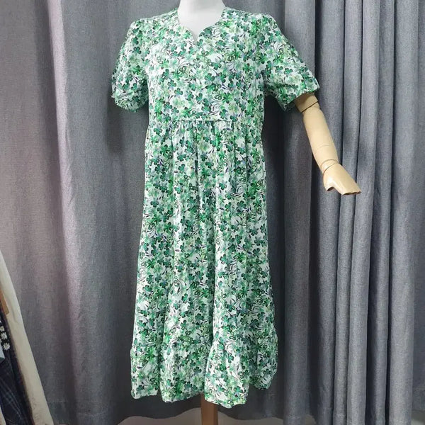 [BUNJANG] Green Floor Long Dress / 그린 플로어 롱 원피스
