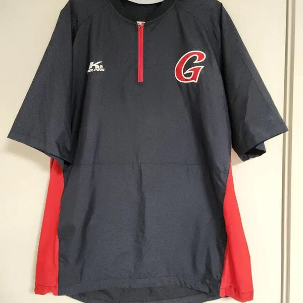 [BUNJANG] Lotte Giants Short Sleeve Windbreaker Warm-up Size 105 / 롯데자이언츠 반팔 바람막이 웜업 사이즈105