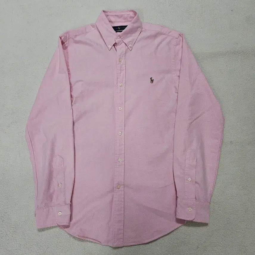 [BUNJANG] Polo Ralph Lauren New Label Pink Multi-Pony Oxford Long Sleeve Shirt / 폴로 랄프로렌 신형라벨 핑크 멀티포니 옥스포드 긴팔 셔츠 급처