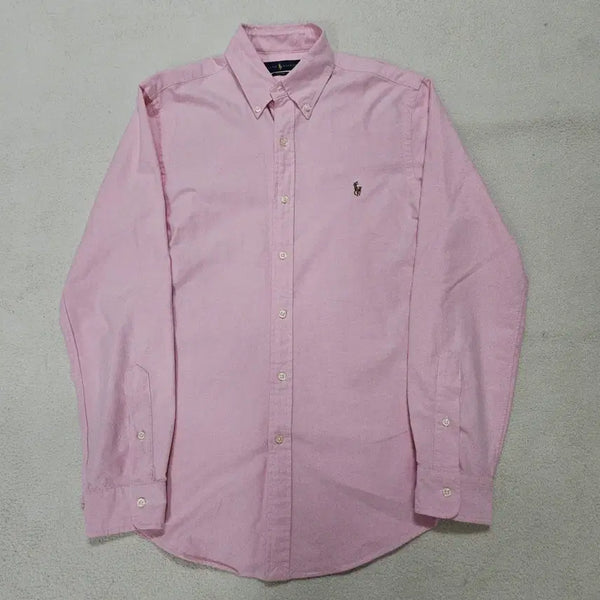 [BUNJANG] Polo Ralph Lauren New Label Pink Multi-Pony Oxford Long Sleeve Shirt / 폴로 랄프로렌 신형라벨 핑크 멀티포니 옥스포드 긴팔 셔츠 급처